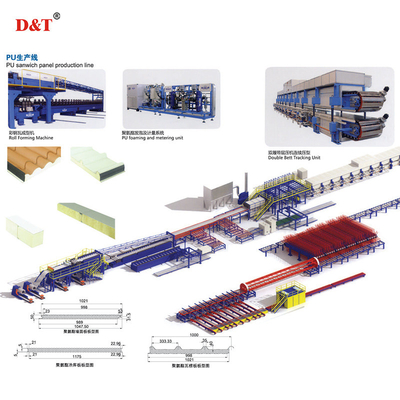 EPS Machine Advanced Sandwich Panel Production Line Для панелей, изготовляемых из промышленных материалов