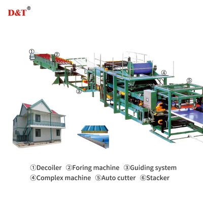 Многофункциональная персонализированная EPS / Rock Wool Sandwich Panel Machine для крыши и стены