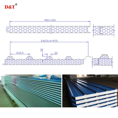 Многофункциональная персонализированная EPS / Rock Wool Sandwich Panel Machine для крыши и стены